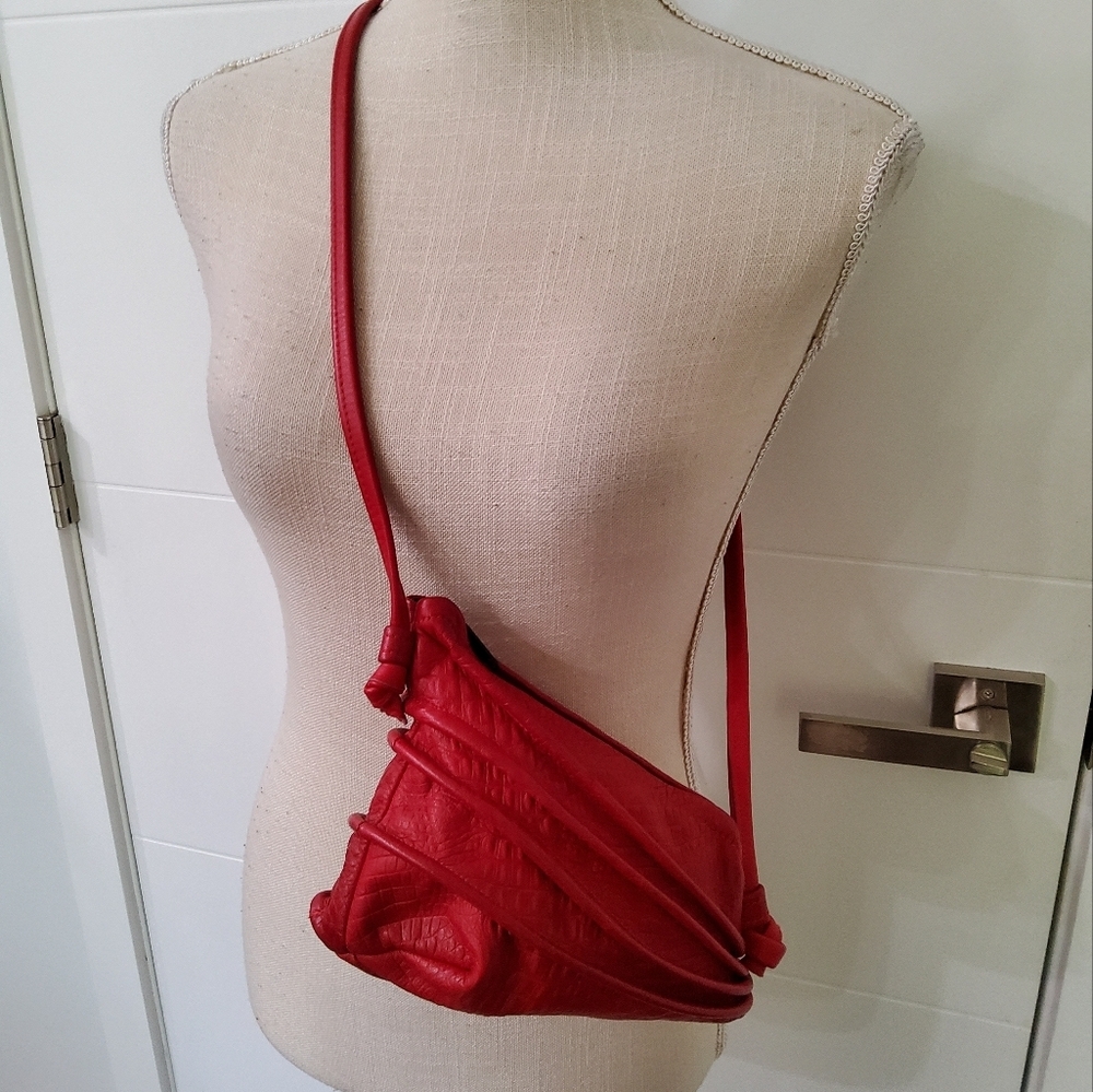 Tom Thomas Hornback Spiral Textured Shoulder Bag Art Deco Small Purse